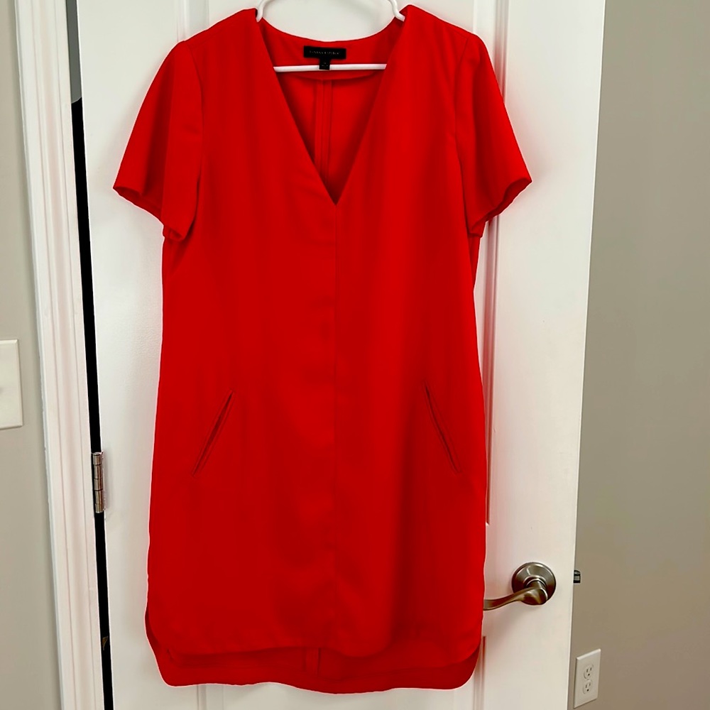 Banana Republic red short sleeve dress